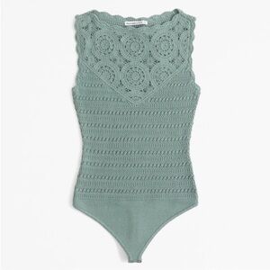 Abercrombie & Fitch Sage Crochet Bodysuit
